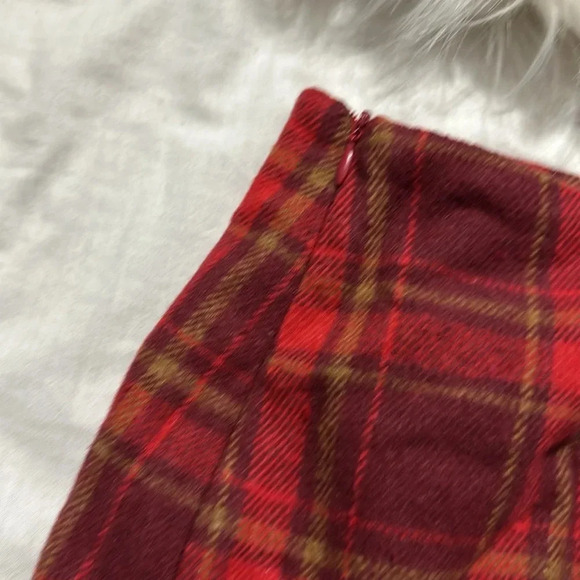 SHEIN Holiday Plaid Faux Fur Button Up Top and Skirt Medium Xmas - Picture 7 of 7